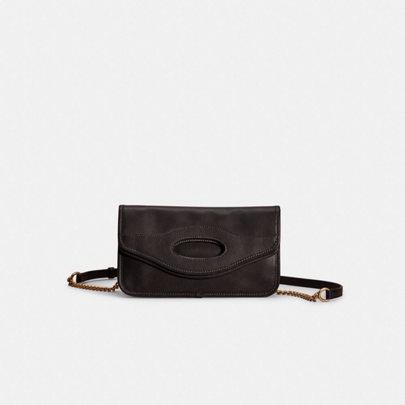 Coach Restored Foldover Cut Out Clutch Crossbody Purses - Picture 1 of 1
